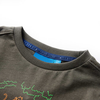 Kindershirt met lange mouwen 116 kakikleurig 3