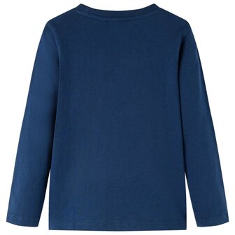 Kindershirt met lange mouwen 116 marineblauw 2