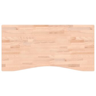 Bureaublad 100x(45-50)x1,5 cm massief beukenhout 2