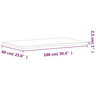 Bureaublad 100x(55-60)x2,5 cm massief beukenhout 8