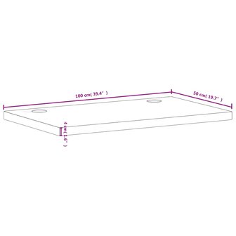 Bureaublad 100x50x4 cm massief beukenhout 7