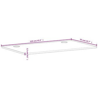 Bureaublad 110x55x1,5 cm massief beukenhout 7