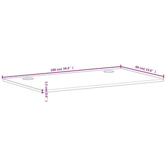 Bureaublad 100x60x1,5 cm massief beukenhout 7