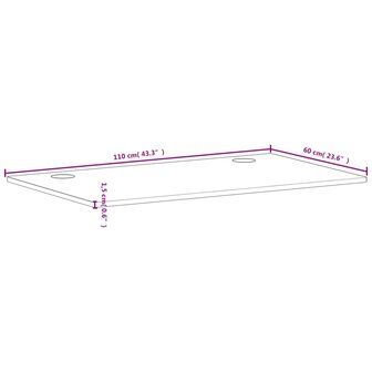 Bureaublad 110x60x1,5 cm massief beukenhout 7