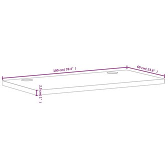 Bureaublad 100x60x2,5 cm massief beukenhout 7