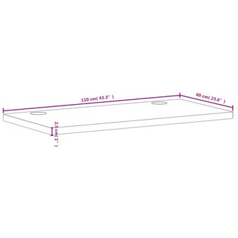 Bureaublad 110x60x2,5 cm massief beukenhout 7