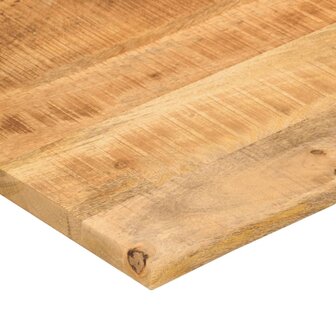 Bureaublad met ronding 80x60x2,5 cm massief ruw mangohout 6