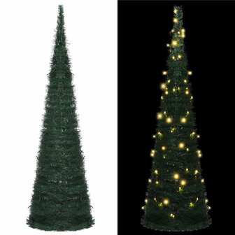 Kunstkerstboom met verlichting pop-up 150 cm groen 1