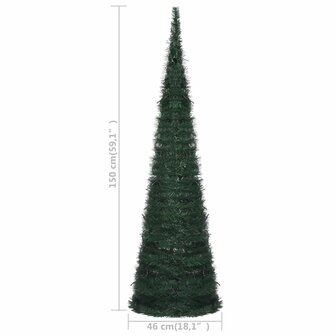 Kunstkerstboom met verlichting pop-up 150 cm groen 9