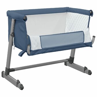 Babybox met matras linnen marineblauw 4