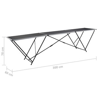 Behangtafel inklapbaar 300x60x78 cm MDF en aluminium 11