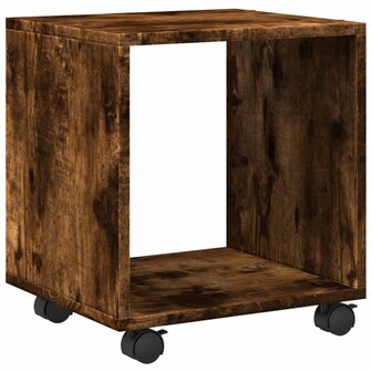 Rolkast 37x33x42,5 cm bewerkt hout gerookt eikenkleurig 2