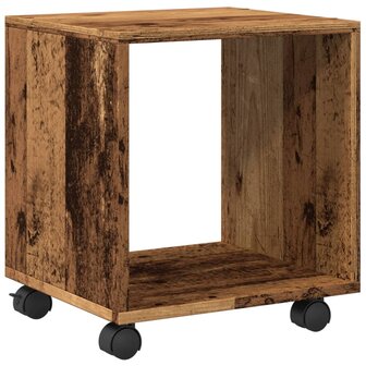 Rolkast 37x33x42,5 cm bewerkt hout oud houtkleurig 7