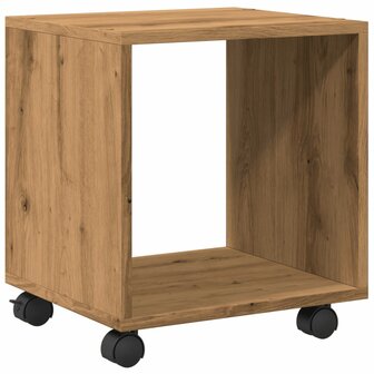 Rolkast 37x33x42,5 cm bewerkt hout artisanaal eikenkleurig 7