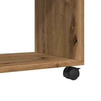 Rolkast 37x33x42,5 cm bewerkt hout artisanaal eikenkleurig 8