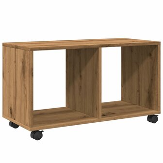 Rolkast 72x33x42,5 cm bewerkt hout artisanaal eikenkleurig 2