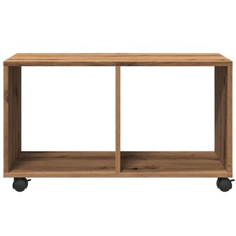 Rolkast 72x33x42,5 cm bewerkt hout artisanaal eikenkleurig 5