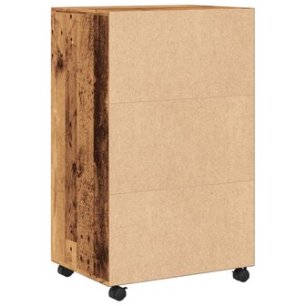 Rolkast 55x40x91 cm bewerkt hout oud houtkleurig 6