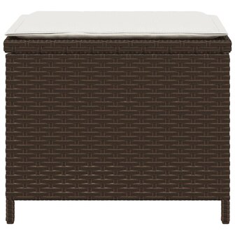 Tuinkrukken 4 st met kussens 41x41x36 cm poly rattan bruin 6