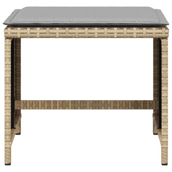 Tuinkrukken 4 st met kussens 41x41x36 cm poly rattan beige 5