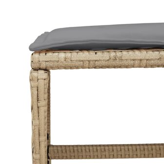 Tuinkrukken 4 st met kussens 41x41x36 cm poly rattan beige 8