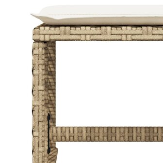 Tuinkrukken 4 st met kussens 41x41x36 cm poly rattan beige 8