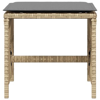 Tuinkrukken 4 st kussens 41x41x36 cm poly rattan gemengd beige 5