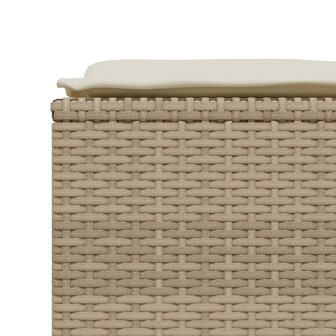 Tuinkrukken met kussens 4 st poly rattan beige 6