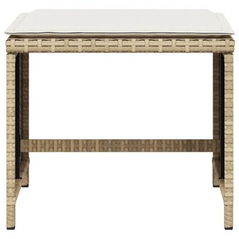 Tuinkrukken 4 st met kussens 40x40x35 cm poly rattan beige 5