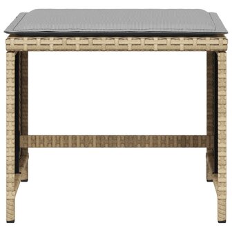 Tuinkrukken 4 st kussens 40x40x35 cm poly rattan gemengd beige 5