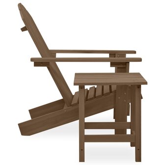 Tuinstoel Adirondack met tafel massief vurenhout bruin 3