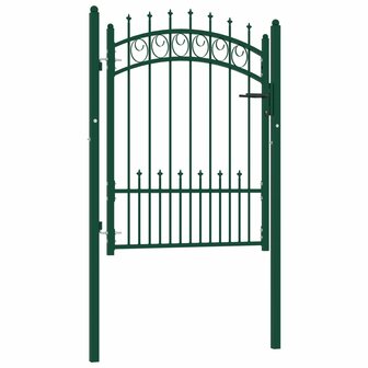 Poort met speerpunten 100x125 cm staal groen 2