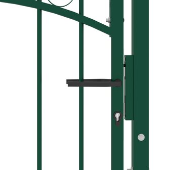 Poort met speerpunten 100x175 cm staal groen 4