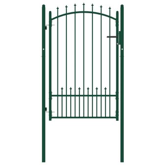 Poort met speerpunten 100x150 cm staal groen 1