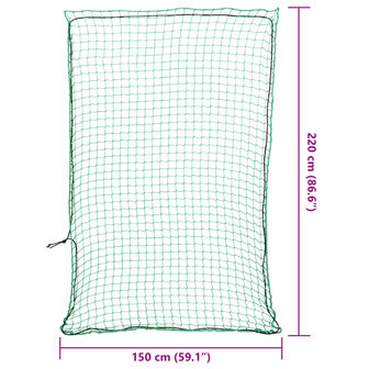 Aanhangwagennet elastisch touw 2,2x1,5 m polypropeen groen 6