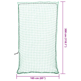 Aanhangwagennet elastisch touw 3x1,65 m polypropeen groen 6