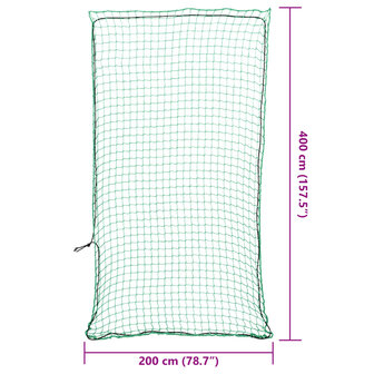 Aanhangwagennet elastisch touw 4x2 m polypropeen groen 6