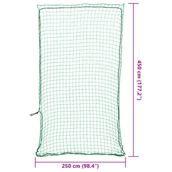 Aanhangwagennet elastisch touw 4,5x2,5 m polypropeen groen 6