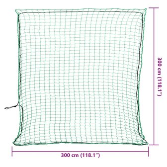 Aanhangwagennet elastisch touw 3x3 m polypropeen groen 6