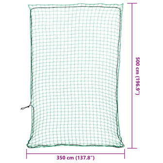 Aanhangwagennet elastisch touw 5x3,5 m polypropeen groen 6