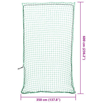 Aanhangwagennet elastisch touw 6x3,5 m polypropeen groen 6