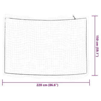 Aanhangwagennet elastisch touw 2,2x1,5 m polypropeen wit 6