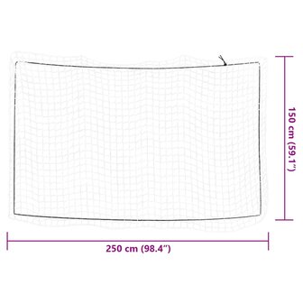 Aanhangwagennet elastisch touw 2,5x1,5 m polypropeen wit 6