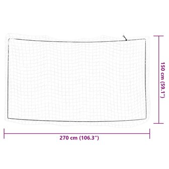 Aanhangwagennet elastisch touw 2,7x1,5 m polypropeen wit 6