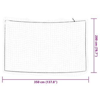 Aanhangwagennet elastisch touw 3,5x2 m polypropeen wit 6