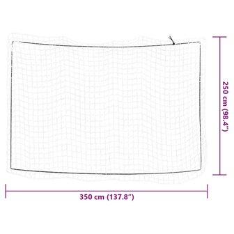 Aanhangwagennet elastisch touw 3,5x2,5 m polypropeen wit 6