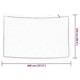 Aanhangwagennet elastisch touw 4x2,5 m polypropeen wit 6