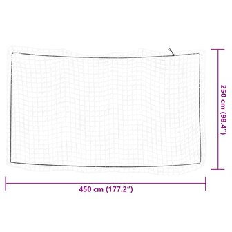 Aanhangwagennet elastisch touw 4,5x2,5 m polypropeen wit 6