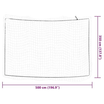 Aanhangwagennet elastisch touw 5x3,5 m polypropeen wit 6