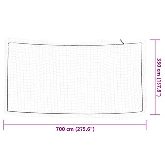 Aanhangwagennet elastisch touw 7x3,5 m polypropeen wit 6